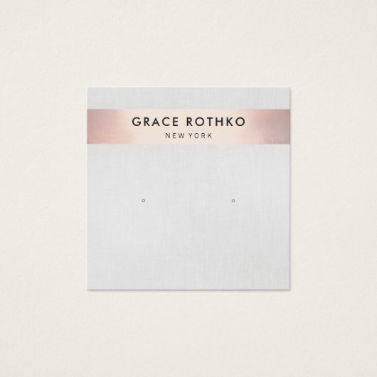 Moderne Rose Gold Strip Studs verleihen Anzeige (Vorderseite)