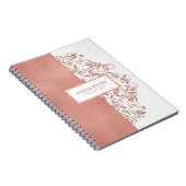 Moderne Rose-Gold-Textur und Wirbel auf Weiß Notizblock (Rechte Seite)