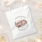 Moderne Rose Gold Texture Liebe ist Sweet Wedding Geschenktütchen (Ausgeschnitten)