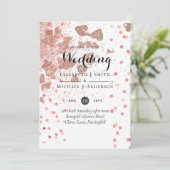 Moderne Rose Gold Trendy Budget Hochzeit (Stehend Vorderseite)