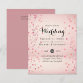 Moderne Rose Gold Trendy Budget Hochzeit (Vorne/Hinten)