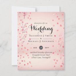 Moderne Rose Gold Trendy Budget Hochzeit