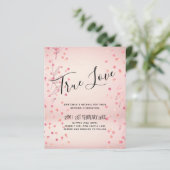 Moderne Rose Gold Trendy Budget Hochzeit (Stehend Vorderseite)