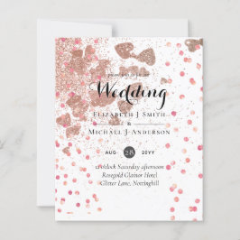 Moderne Rose Gold Trendy Budget Hochzeit