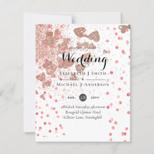 Moderne Rose Gold Trendy Budget Hochzeit