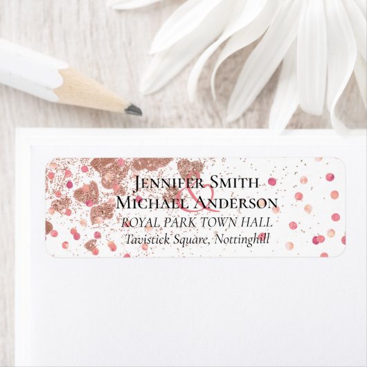 Moderne Rose Gold Trendy Budget Hochzeit (Insitu)