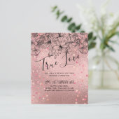 Moderne Rose Gold Trendy Budget Hochzeit (Stehend Vorderseite)