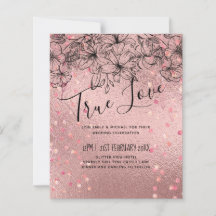 Moderne Rose Gold Trendy Budget Hochzeit