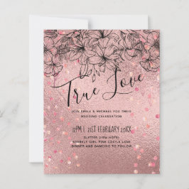 Moderne Rose Gold Trendy Budget Hochzeit