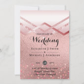 Moderne Rose Gold Trendy Budget Hochzeit (Vorderseite)