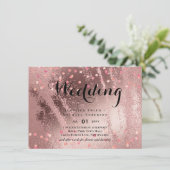 Moderne Rose Gold Trendy Budget Hochzeit (Stehend Vorderseite)