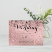 Moderne Rose Gold Trendy Budget Hochzeit (Stehend Vorderseite)