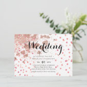 Moderne Rose Gold Trendy Budget Hochzeit (Stehend Vorderseite)