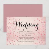 Moderne Rose Gold Trendy Budget Hochzeit (Vorne/Hinten)