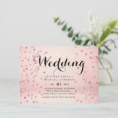 Moderne Rose Gold Trendy Budget Hochzeit (Stehend Vorderseite)