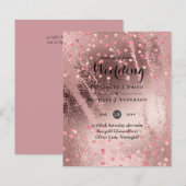 Moderne Rose Gold Trendy Budget Hochzeit (Vorne/Hinten)