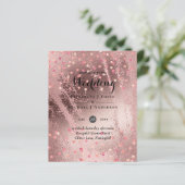 Moderne Rose Gold Trendy Budget Hochzeit (Stehend Vorderseite)