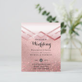 Moderne Rose Gold Trendy Budget Hochzeit (Stehend Vorderseite)