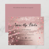 Moderne Rose Gold Trendy Budget Hochzeit (Vorne/Hinten)