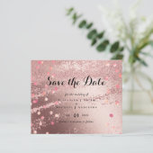 Moderne Rose Gold Trendy Budget Hochzeit (Stehend Vorderseite)