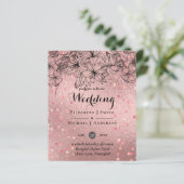 Moderne Rose Gold Trendy Budget Hochzeit (Stehend Vorderseite)