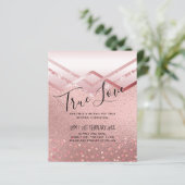 Moderne Rose Gold Trendy Budget Hochzeit (Stehend Vorderseite)