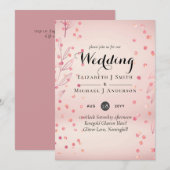 Moderne Rose Gold Trendy Budget Hochzeit (Vorne/Hinten)