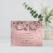 Moderne Rose Gold Trendy Budget Hochzeit (Stehend Vorderseite)