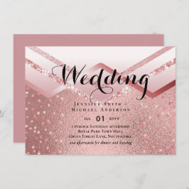 Moderne Rose Gold Trendy Budget Hochzeit