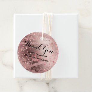 Moderne Rose Gold Trendy Budget Hochzeit Geschenkanhänger