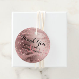 Moderne Rose Gold Trendy Budget Hochzeit Geschenkanhänger