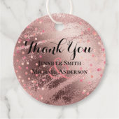 Moderne Rose Gold Trendy Budget Hochzeit Geschenkanhänger (Vorderseite)