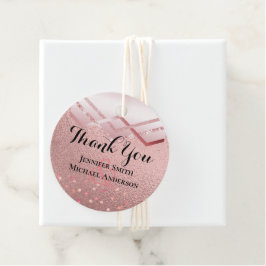 Moderne Rose Gold Trendy Budget Hochzeit Geschenkanhänger