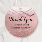 Moderne Rose Gold Trendy Budget Hochzeit Geschenkanhänger (Vorderseite)