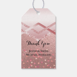 Moderne Rose Gold Trendy Budget Hochzeit Geschenkanhänger