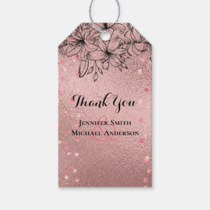 Moderne Rose Gold Trendy Budget Hochzeit Geschenkanhänger