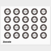 Moderne Rose Gold Trim Hexagon Stickers (Blatt)