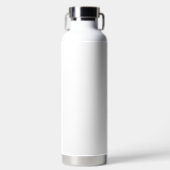 Moderne Rose Gold Tropenleaf mit Namen Trinkflasche (Vorderseite)