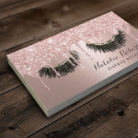 Moderne Rose Gold Tropfen Eyelash Beauty Salon