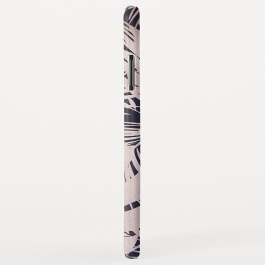 Moderne Rose Gold Tropical Blätter Muster Case-Mate iPhone Hülle (Hinten/Rechts)