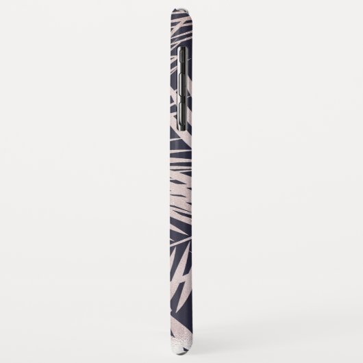 Moderne Rose Gold Tropical Blätter Muster Case-Mate iPhone Hülle (Hinten/Links)