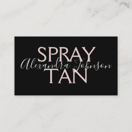 Moderne Rose Gold und Black Spray Tan Visitenkarte