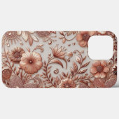 Moderne Rose Gold und Blumen8 Case-Mate iPhone Hülle (Rückseite (Horizontal))