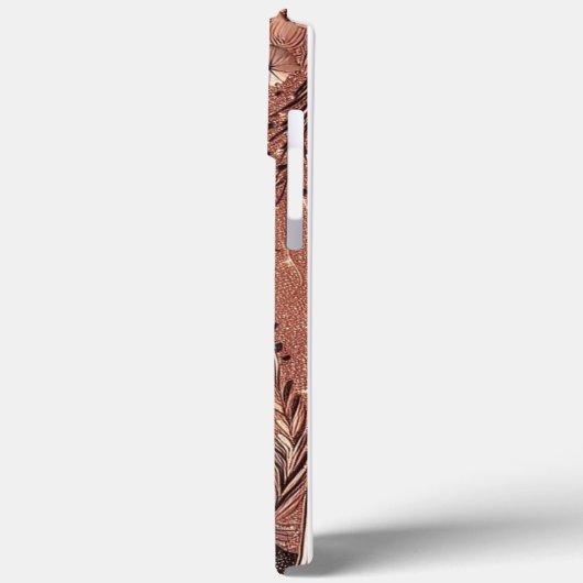 Moderne Rose Gold und Blumen Case-Mate iPhone Hülle (Rückseite / Links)