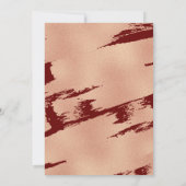 Moderne Rose Gold und Burgandy Wedding Einladung (Rückseite)