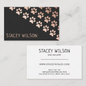 Moderne Rose Gold und Holzkohle Visitenkarte (Vorne/Hinten)