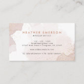 Moderne Rose Gold Visitenkarte (Rückseite)