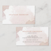 Moderne Rose Gold Visitenkarte (Vorne/Hinten)