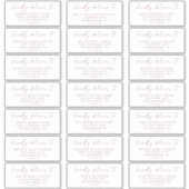 Moderne Rose Gold Wedding Guest Address Labels (Vorderseite)