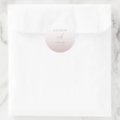 Moderne Rose Gold Wedding Monogram Runder Aufkleber (Tasche)